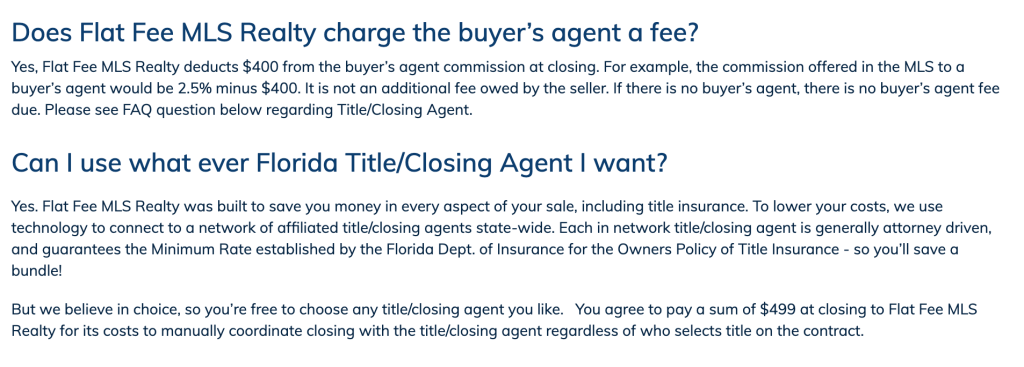 flatfeemlsrealty.com extra fees