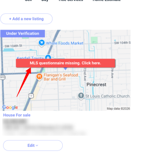 MLS questionnaire missing. Click here.