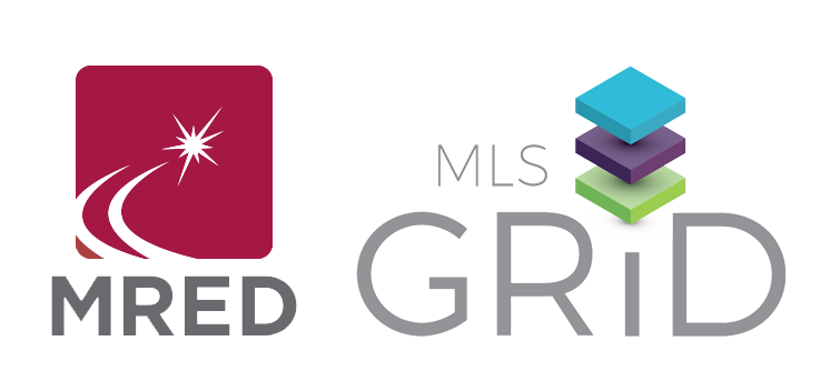 MRED as distributed by MLS GRID logo